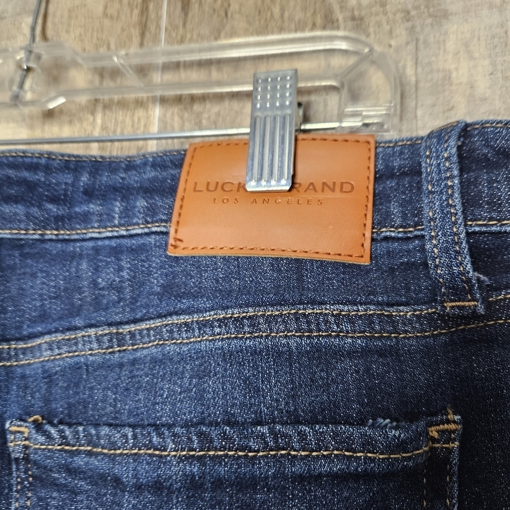 Lucky Brand Mid-rise Straight Leg Blue Denim Jeans Size 12/31 Ankle - Picture 6 of 12